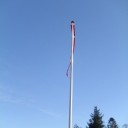 Glasfiberflagstang med vippebeslag